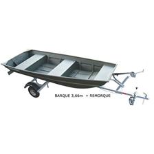 BARQUE ALU 3,66m ALUMACRAFT + REMORQUE