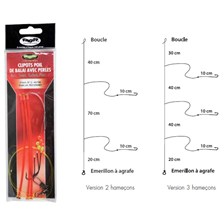BAS DE LIGNE CLIPOT RAGOT POIL DE BALAI AVEC PERLES