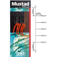 BAS DE LIGNE MER MUSTAD CREVETTES ORANGES T51