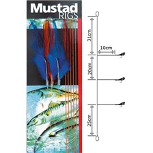 BAS DE LIGNE MER MUSTAD MAQUEREAUX COLOREES T8
