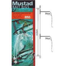 BAS DE LIGNE MER MUSTAD T47 2 POTENCES BOOM