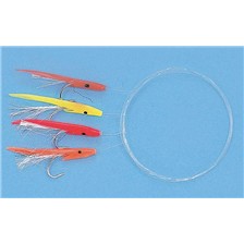 BAS DE LIGNE MER ZEBCO SPECIAL MAQUEREAU POISSONS COLORES - LOT DE 10