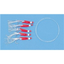 BAS DE LIGNE MER ZEBCO SPECIAL MAQUEREAU POISSONS ROUGES - LOT DE 10