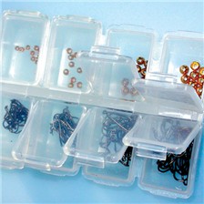 BOITE 8 CASES GARNIE HAMECONS MOUCHE + BILLES DEVAUX