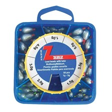 BOITE ASSORTIMENT PLOMB GOUTTE ZEBCO AVEC GAINE