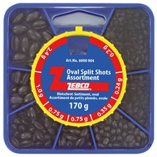 BOITE ASSORTIMENT PLOMBS ZEBCO OVAL SPLIT SHOT