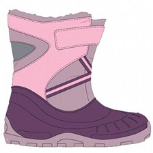 BOTTES NEIGE QUECHUA TRICOLORE BABY ROSE