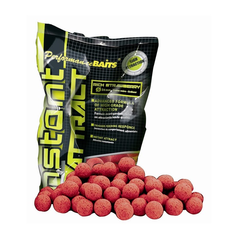BOUILLETTE PERFORMANCE BAITS INSTANT ATTRACT STARBAITS Rich Strawberry - 20 mm - 2.5 image