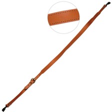 BRETELLE CUIR FAUVE COUSUE AVEC MOUSQUETON