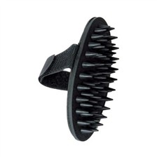 BROSSE CHIEN SANGLE CAOUTCHOUC A PICOTS