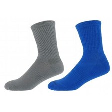 CHAUSSETTES QUECHUA  FORCLAZ 100 HOMME GRIS / BLEU - PACK DE 2