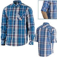 CHEMISE MANCHES LONGUES QUECHUA ARPENAZ 100 ML HOMME CARREAUX BLEUS