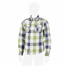 CHEMISE MANCHES LONGUES QUECHUA ARPENAZ 200 SLIM HOMME CARREAUX VERT