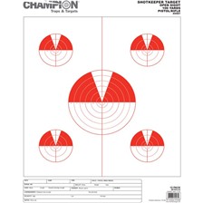 CIBLE PAPIER CHAMPION SHOTKEEPER 5 MIRES ROUGE/BLANC
