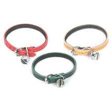 COLLIER CHAT CUIR A GRELOT
