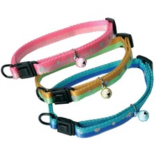 COLLIER CHAT REGLABLE NYLON BI-COLOR POISSON COEUR