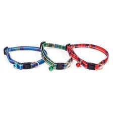 COLLIER CHAT REGLABLE NYLON ECOSSAIS