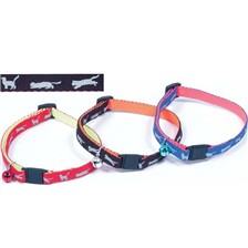 COLLIER CHAT REGLABLE SECURITE NYLON CAT BI-COLOR