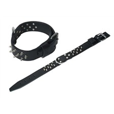 COLLIER CHIEN CUIR CLOUTE