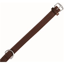 COLLIER CHIEN CUIR VERITABLE COUSU