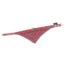 COLLIER CHIEN FOULARD TISSU MARTIN SELLIER BENTON ECOSSAIS