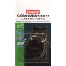 COLLIER INSECTIFUGE CHAT & CHATON BEAPHAR VETONATURE REFLECHISSANT AVEC ANTI-ETRANGLEMENT
