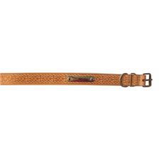 COLLIER POUR CHIEN CUIR NATUREL IMPRIME