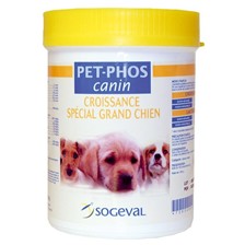COMPLEMENT NUTRITIONNEL GRAND CHIEN SOGEVAL PET-PHOS CROISSANCE