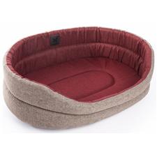 CORBEILLE CHIEN TISSU OVALE
