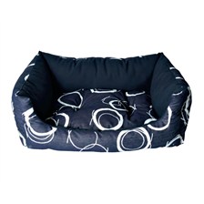 CORBEILLE DOMINO CHIEN COLLECTION JEANS BULLES
