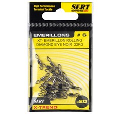 EMERILLON SERT X-TREND ROLLING DIAMOND EYE NOIR - PACK DE 20