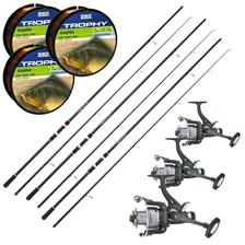 ENSEMBLE CARPE ZEBCO COOL CARP 3 CANNES + 3 MOULINETS