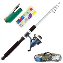 ENSEMBLE LANCER ZEBCO SET DE VOYAGE TELE