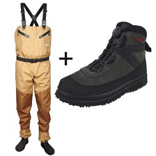 ENSEMBLE WADERS CONTROL CAMEL + CHAUSSURES RUSH BOA JMC
