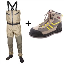ENSEMBLE WADERS EXPERT ZIP EVO + CHAUSSURES IMPACT FEUTRE JMC