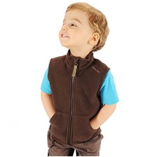 GILET POLAIRE QUECHUA FORCLAZ 500 BABY MARRON