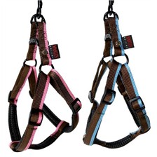HARNAIS BAUDRIER CHIEN CONFORT MARTIN SELLIER CHOCO BLEU & ROSE