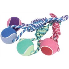 JOUET BALLE CORDE POUR CHIEN ACE