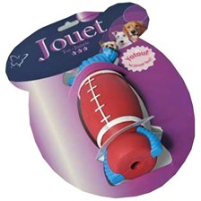JOUET BALLON DE RUGBY POUR CHIEN FUN SONORES