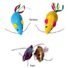 JOUET CHAT SOURIS RAINBOW - PACK DE 2