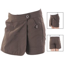 JUPE-SHORT QUECHUA TECHFRESH JUNIOR MARRON