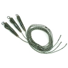 KIT DE MONTAGE FOX TETE DE LIGNE LEADCORE AVEC AGRAFE PLOMB - LOT DE 15