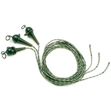 KIT DE MONTAGE FOX TETE DE LIGNE LEADCORE AVEC SLEEVE DE SECURITE - LOT DE 15