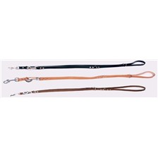 LAISSE CUIR POUR CHIEN DRESSAGE BORD ARRONDI