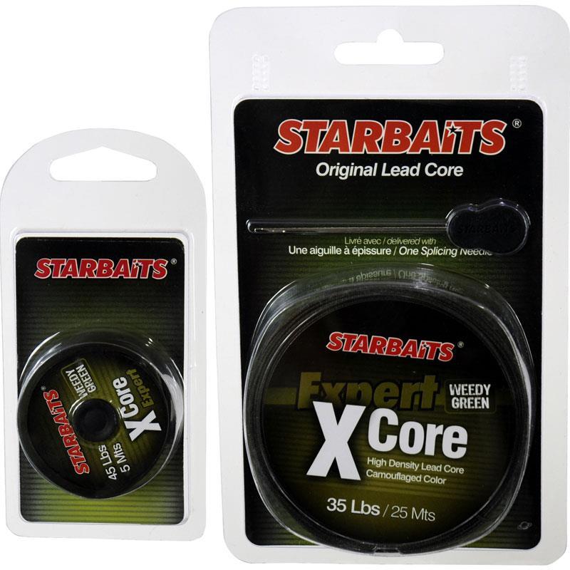 LEAD CORE STARBAITS EXPERT XCORE 5m - 35lbs - Weedy Green image