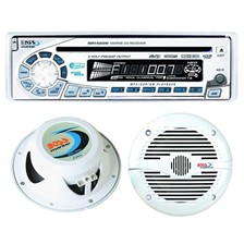 LECTEUR RADIO CD/MP3 BOSS MARINE MR1420W + HAUT-PARLEURS MR-50