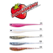 LEURRE DELALANDE STRAWBERRY SQUEEL SEL/FRAISE 15CM - PACK DE 4