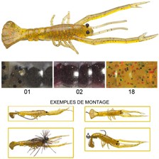 LEURRE SOUPLE FISH ARROW FRILL SHRIMP - PACK DE 6