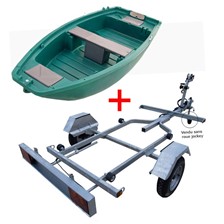 PACK BARQUE DE PECHE FUN YAK 280 + REMORQUE A ROULEAUX