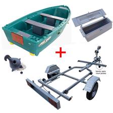PACK BARQUE DE PECHE FUN YAK 350 + REMORQUE A ROULEAUX